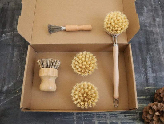 Zero Waste Kitchen Brush Set - Handy Kit-0
